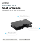 Wingman Wallet gebouwd om mee te gaan: robuust aluminium, RVS-scharnieren, afgeronde hoeken