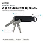 Wingman Key Organizer voordelen: aluminium frame, tot 6 sleutels, ring voor je autosleutel