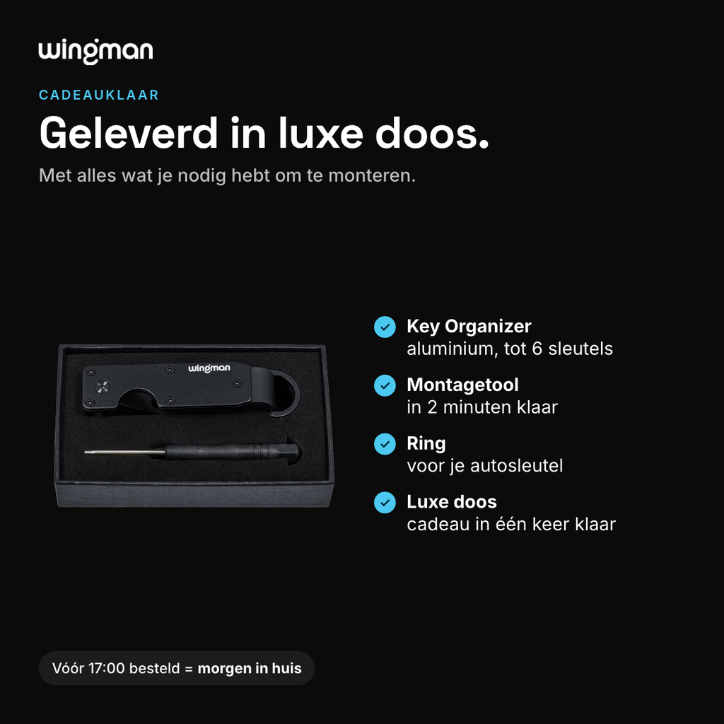 Wingman Key Organizer in luxe doos met montagetool