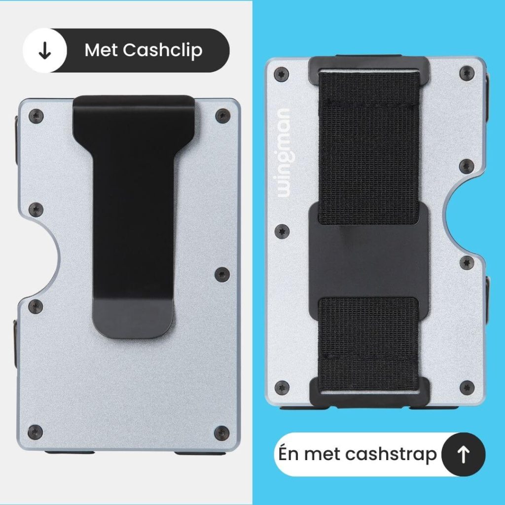 Grey Wingman Wallet cashclip and cashstrap