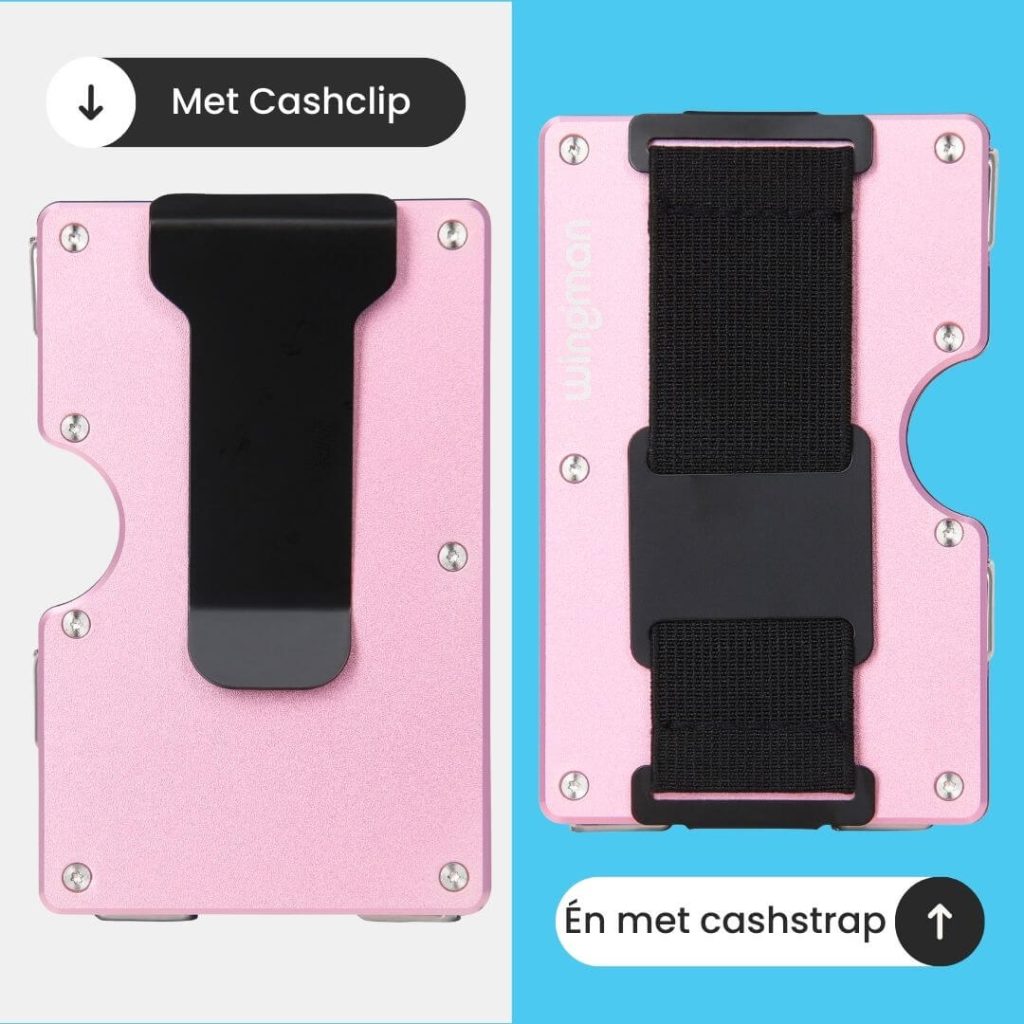 Pink Wingman Wallet cashstrip and cashclip