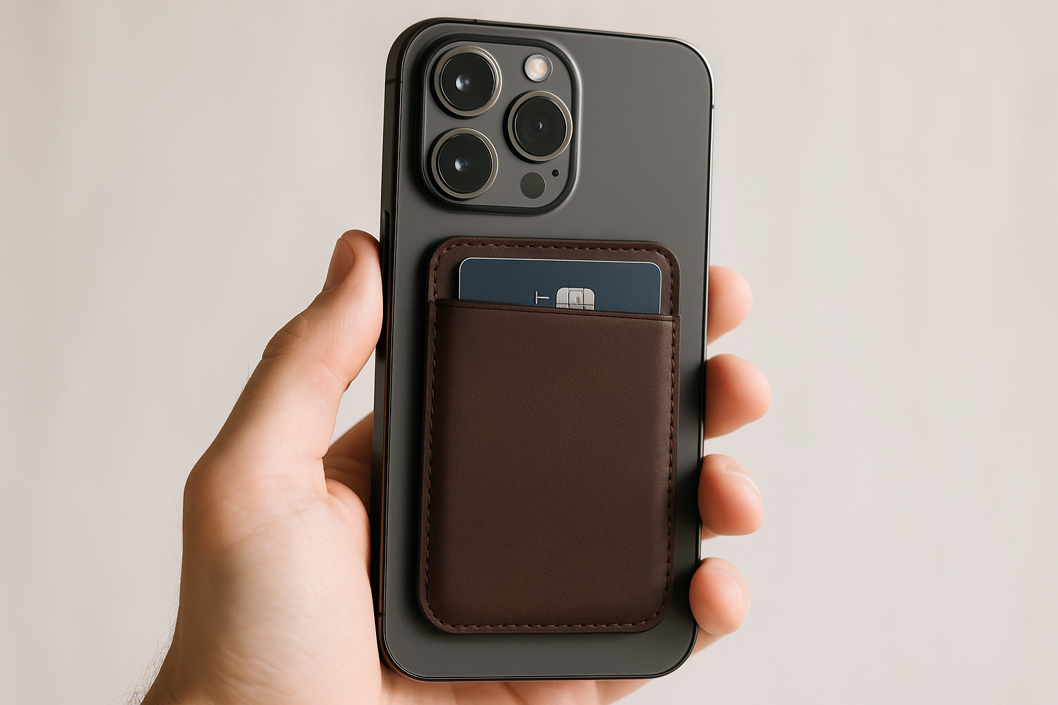 Iphone 17 Pro Max hoesje met pasjeshouder