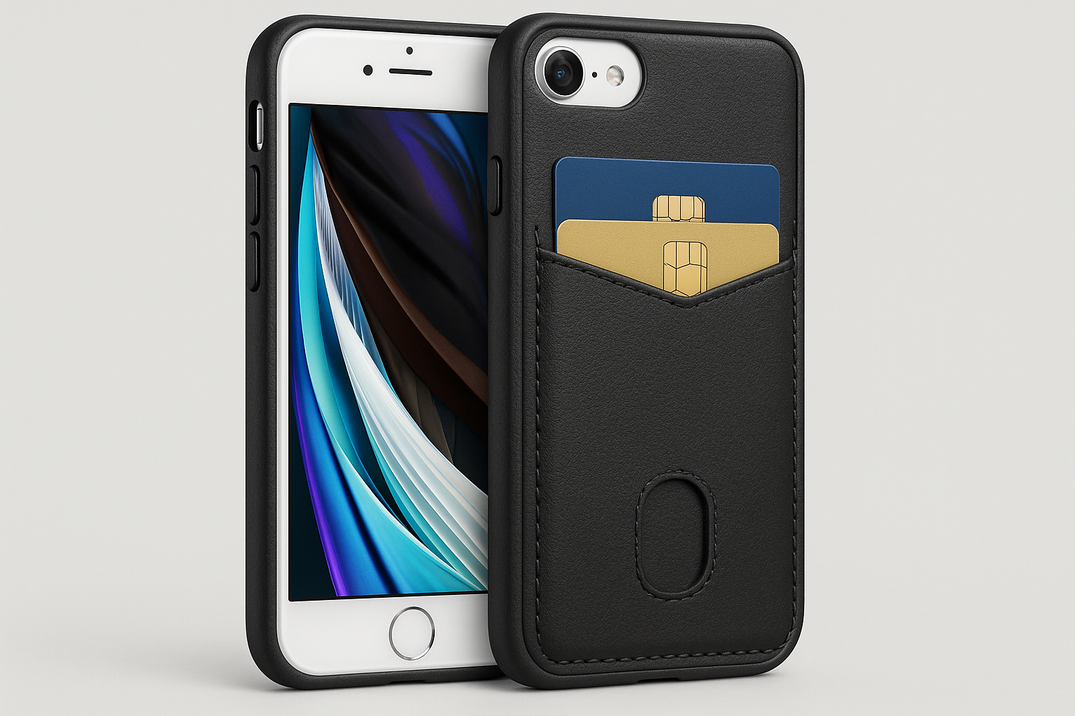 Iphone SE hoesje met pasjeshouder