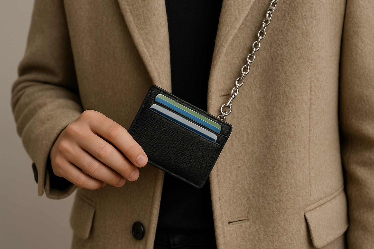 Pasjeshouder met ketting