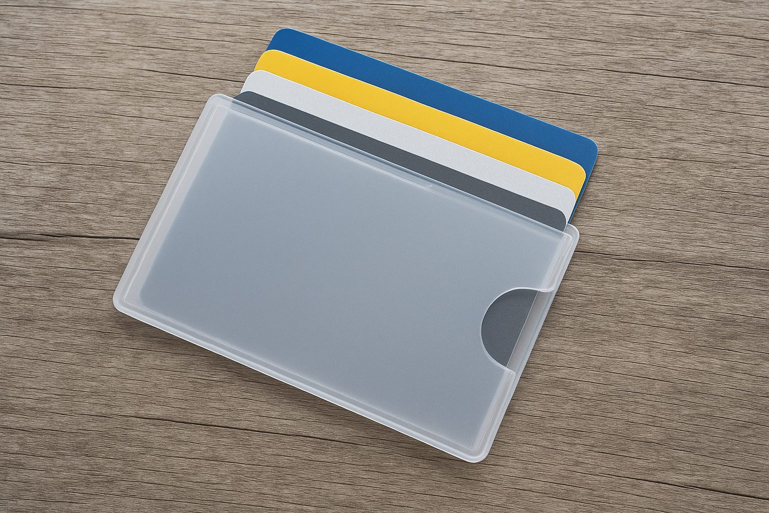 Plastic pasjeshouder